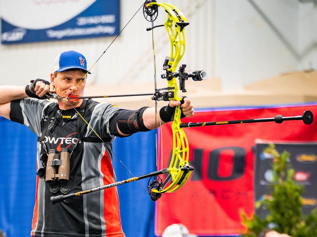 Man shooting arrow