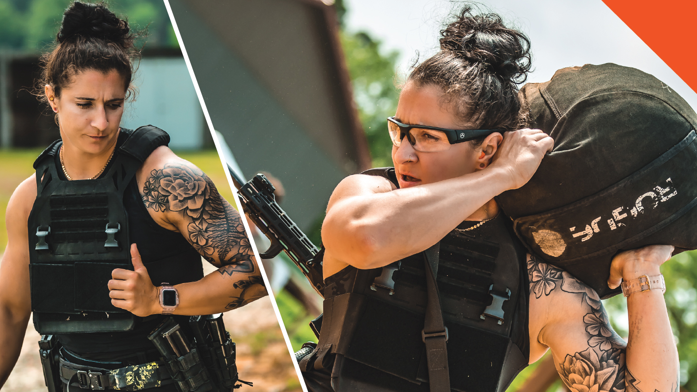 Blackhawk sponsored Tactical Games athlete Callerina Key competing in the games